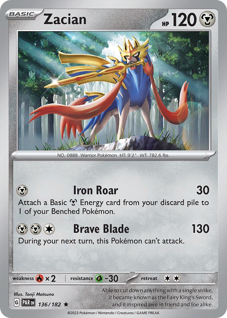 Paradox Rift Holo Zacian #136/182